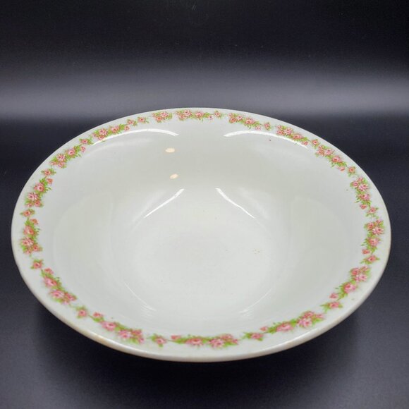 Vintage Bowl Floral Imperial Semi Porcelain Myott Son England Read - Picture 2 of 10